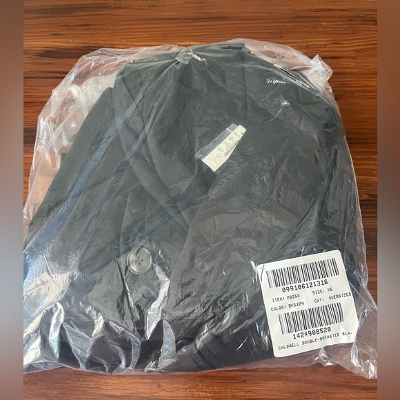 Madewell Caldwell Double Breasted Blazer Two Button Edition MD254 Black XS - Picture 7 of 9